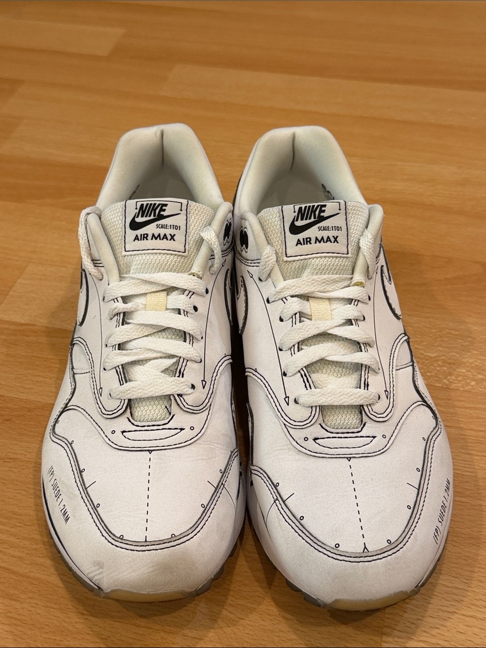 Nike Air Max 1 Sketch To Shelf Tinker Schematic CJ4286-100 Men's Size